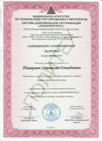 Сертификат соответствия эксперта №СДС.ТП.008255-09